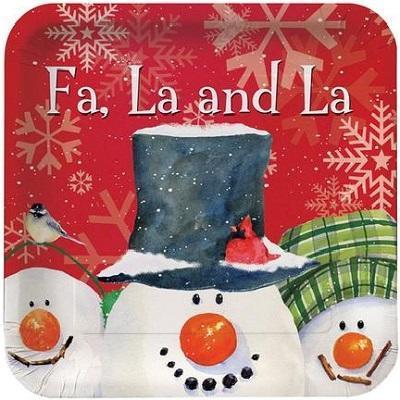 Snowman Carols Dinner Plates-Christmas Party Paper Tableware-Party Things Canada