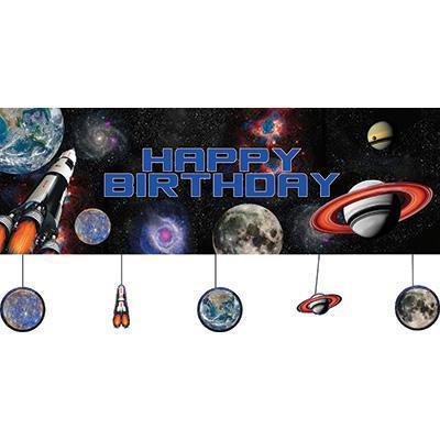 Space Blast Giant Party Banner-Astronauts and Galaxy Themed Birthday Supplies-Party Things Canada