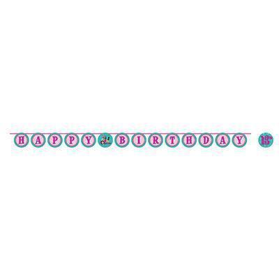 Sparkle Spa Party Ribbon Banner-Spa Make-Up Themed Birthday Supplies-Party Things Canada