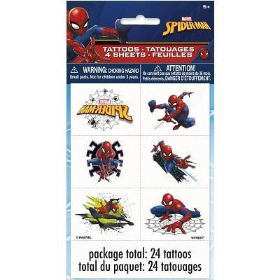 New Spider-Man Temporary Tattoos-Party Things Canada