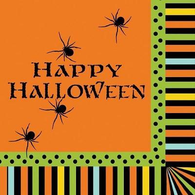 Spooky Spiders Luncheon Napkins-Halloween Spiders Paper Tableware-Party Things Canada