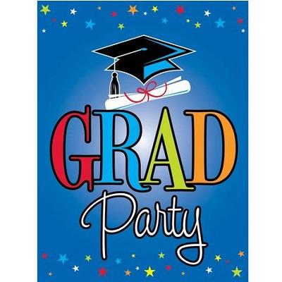 Star Grad Invitations-Graduation Paper Tableware Decorations-Party Things Canada