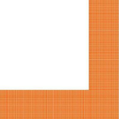 Sunkissed Orange Textured Border Luncheon Napkins-Orange Solid Color Tableware-Party Things Canada