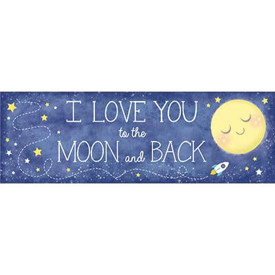 To the Moon and Back Giant Party Banner-Lullaby Themed Baby Shower Supplies-Party Things Canada