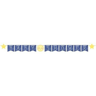 To the Moon and Back Ribbon Banner-Lullaby Themed Baby Shower Supplies-Party Things Canada