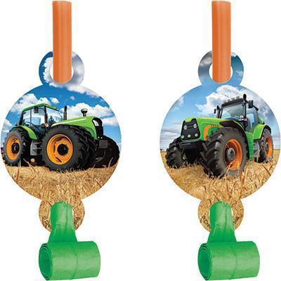 Tractor Time Blowouts-Tractors Farmers Themed Birthday Supplies-Party Things Canada