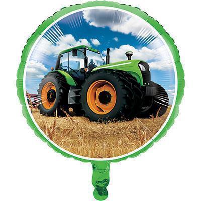 Tractor Time Metallic Balloon-Tractors Farmers Themed Birthday Supplies-Party Things Canada