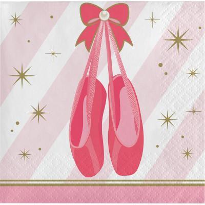 Twinkle Toes Beverage Napkins-Ballerina Themed Birthday Supplies-Party Things Canada