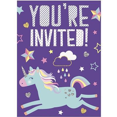 Unicorn Invitations - Party Things Canada