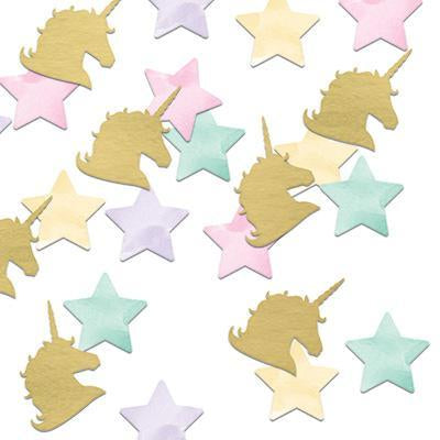 Unicorn Sparkle Confetti-Gold Sparkle Unicorns Birthday Supplies-Party Things Canada