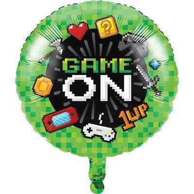 Video Game Party Metallic Balloon-Minecraft Video Games Themed Birthday Supplies-Party Things Canada