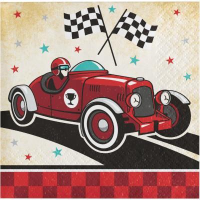 Vintage Race Car Beverage Napkins-Party Things Canada
