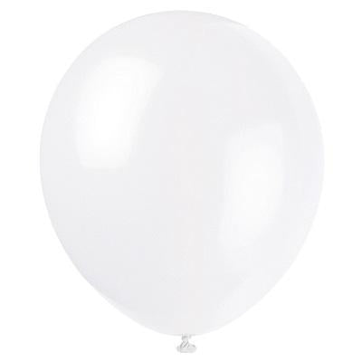 White Latex Balloons-Solid Color Latex Balloons-Party Things Canada